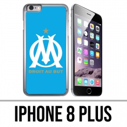 Coque iPhone 8 PLUS - Logo Om Marseille Bleu