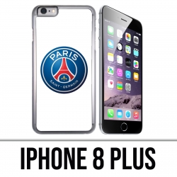 Custodia per iPhone 8 Plus - Logo Psg sfondo bianco
