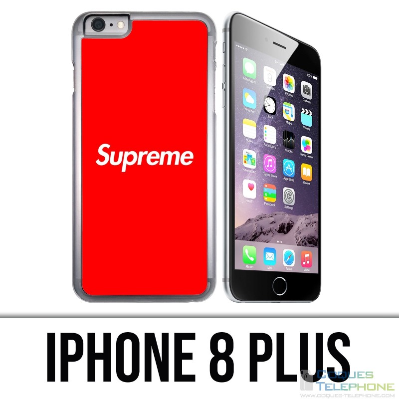 Custodia per iPhone 8 Plus - Logo Supreme