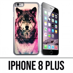 Coque iPhone 8 PLUS - Loup Triangle