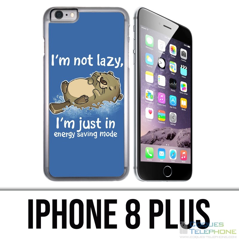 Coque iPhone 8 PLUS - Loutre Not Lazy