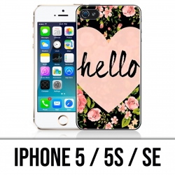 Coque iPhone 5 / 5S / SE - Hello Coeur Rose