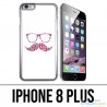 Custodia per iPhone 8 Plus - Occhiali baffi