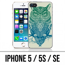 Coque iPhone 5 / 5S / SE - Hibou Abstrait