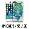 Coque iPhone 5 / 5S / SE - Hibou Abstrait