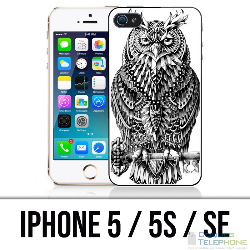 IPhone 5 / 5S / SE case - Owl Azteque