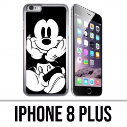 Coque iPhone 8 PLUS - Mickey Noir Et Blanc