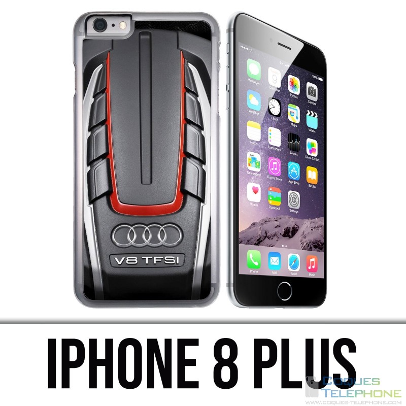 Coque iPhone 8 PLUS - Moteur Audi V8