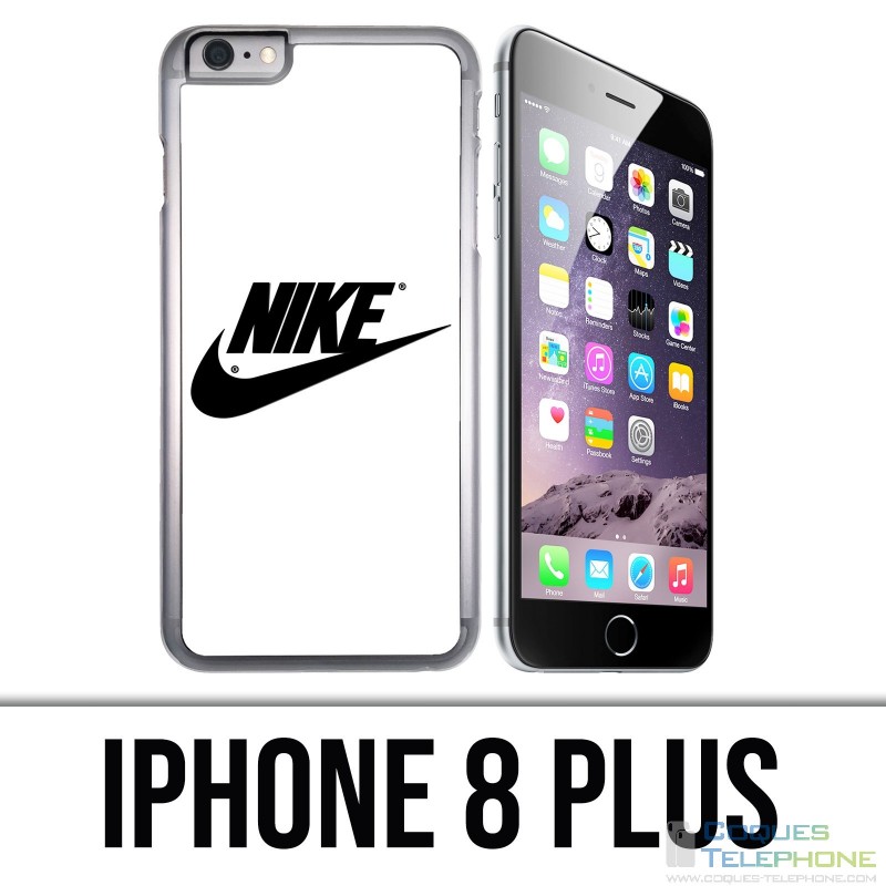 Coque iPhone 8 PLUS - Nike Logo Blanc