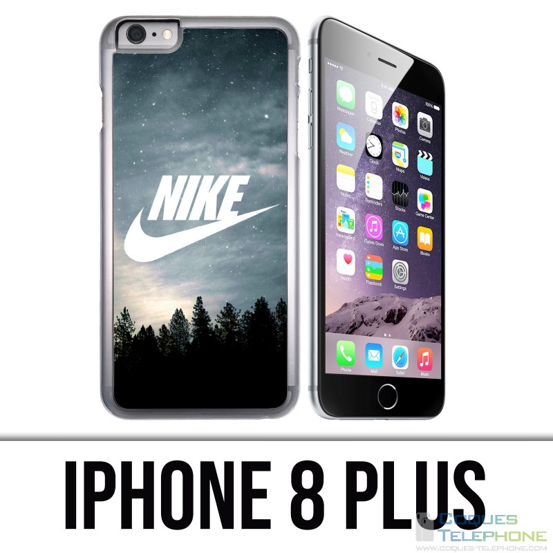 Coque iPhone 8 PLUS - Nike Logo Wood