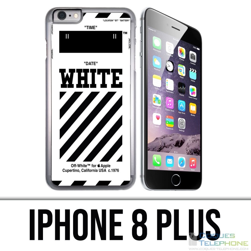 Funda iPhone 8 Plus - Blanco roto Blanco