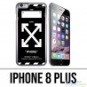 Custodia per iPhone 8 Plus - Bianco nero spento
