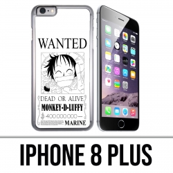 Coque iPhone 8 PLUS - One Piece Wanted Luffy