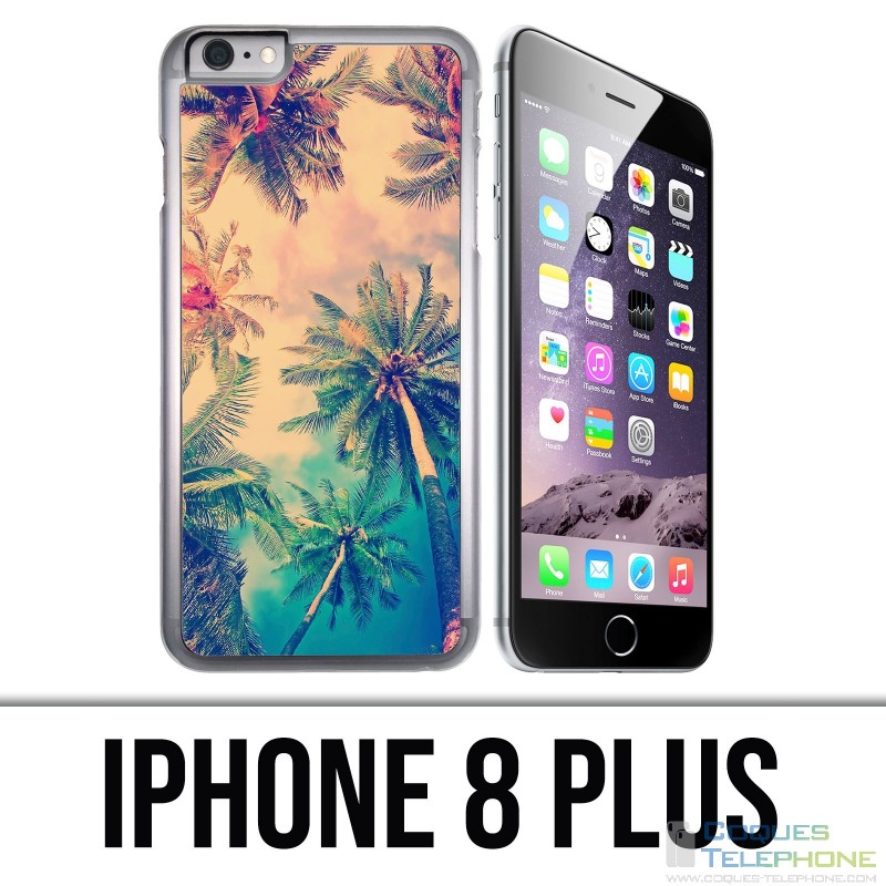 Coque iPhone 8 PLUS - Palmiers