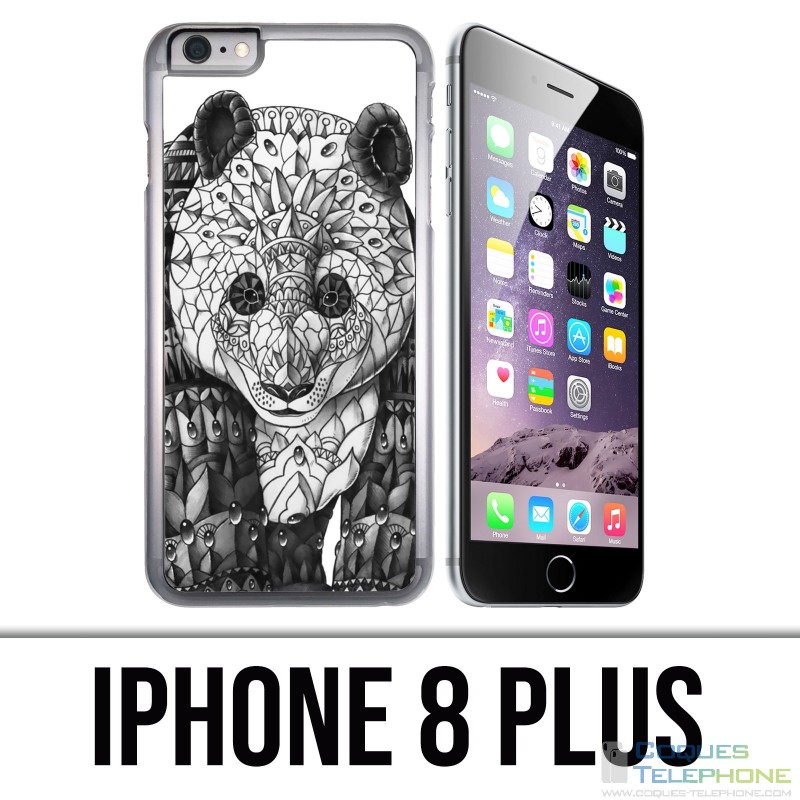 Coque iPhone 8 PLUS - Panda Azteque