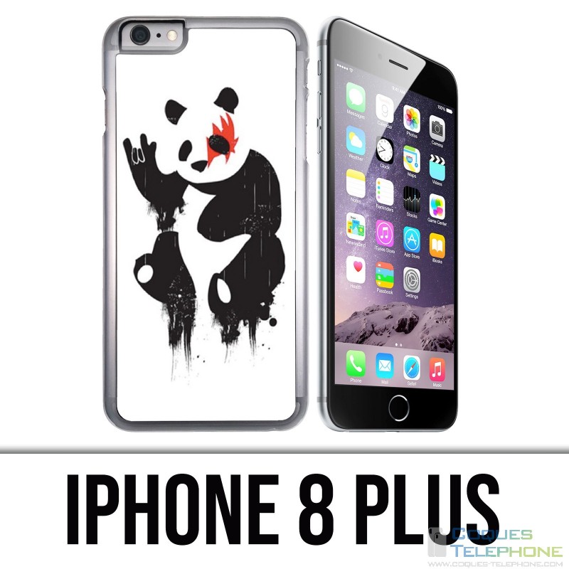 Coque iPhone 8 Plus - Panda Rock