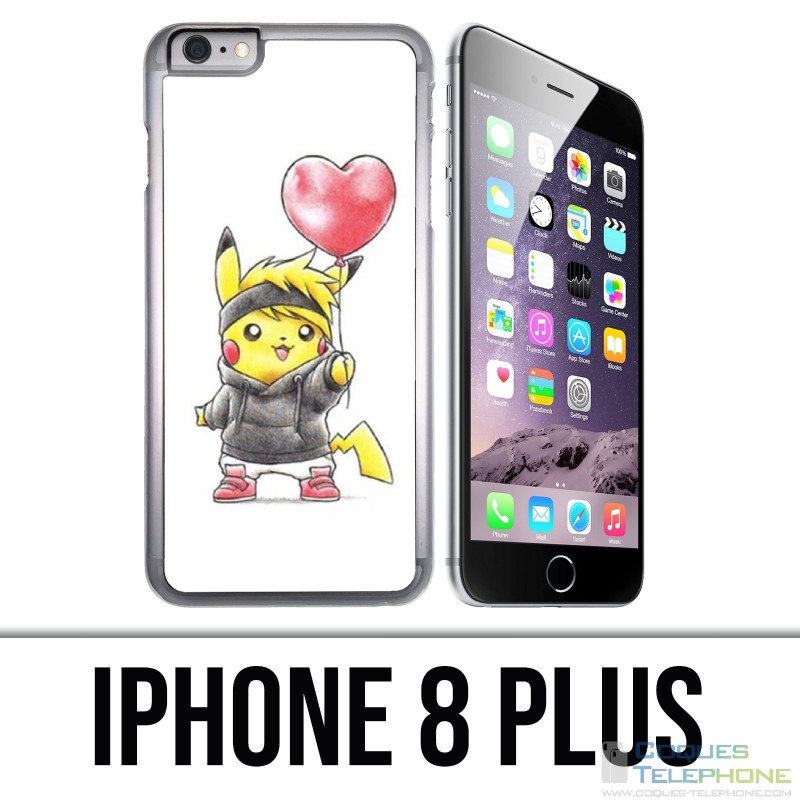 Custodia per iPhone 8 Plus - Pokemon Baby Pikachu