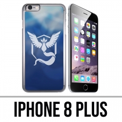 Coque iPhone 8 PLUS - Pokémon Go Team Bleue Grunge
