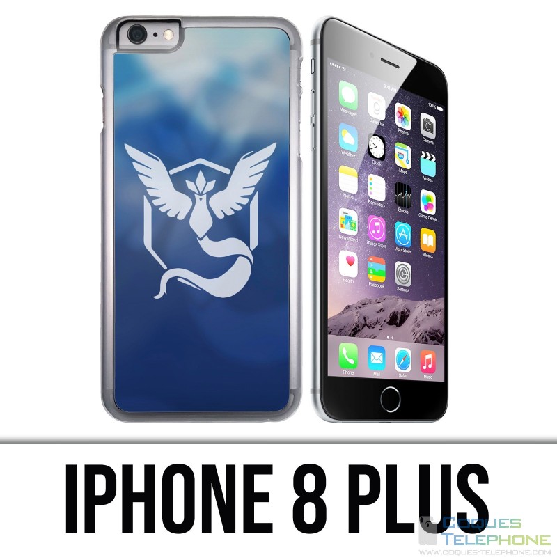 Funda iPhone 8 Plus - Pokemon Go Team Azul Grunge