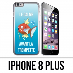 Coque iPhone 8 PLUS - Pokémon Le Calme Avant La Trempette Magicarpe