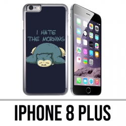 Coque iPhone 8 PLUS - Pokémon Ronflex Hate Morning