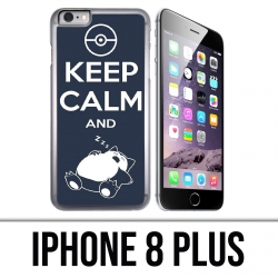 Funda iPhone 8 Plus - Pokemon Ronflex Keep Calm