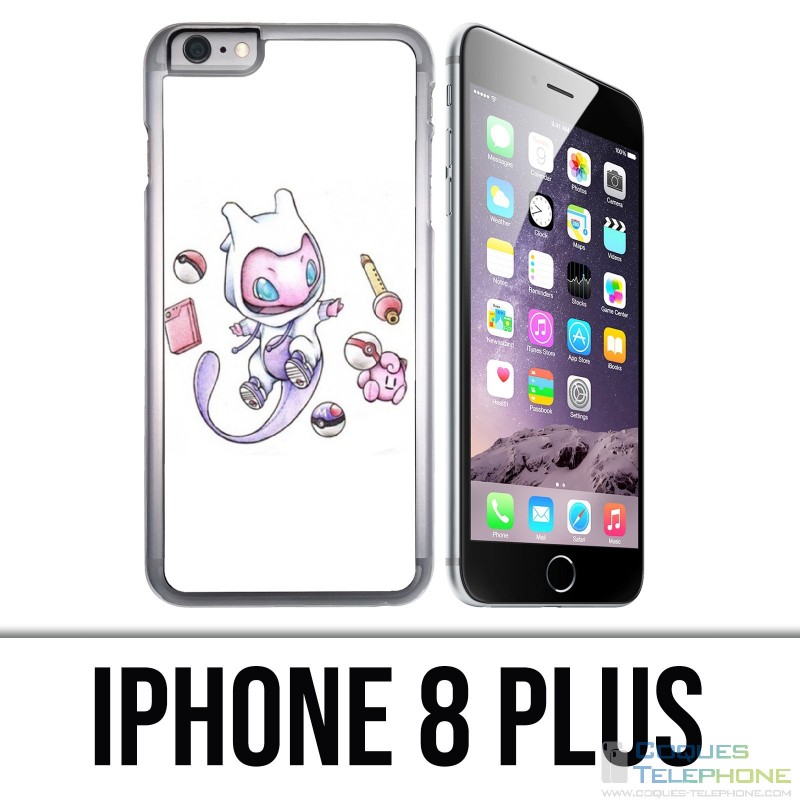 Coque iPhone 8 PLUS - Pokémon Bébé Mew