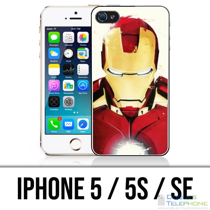 Coque iPhone 5 / 5S / SE - Iron Man Paintart