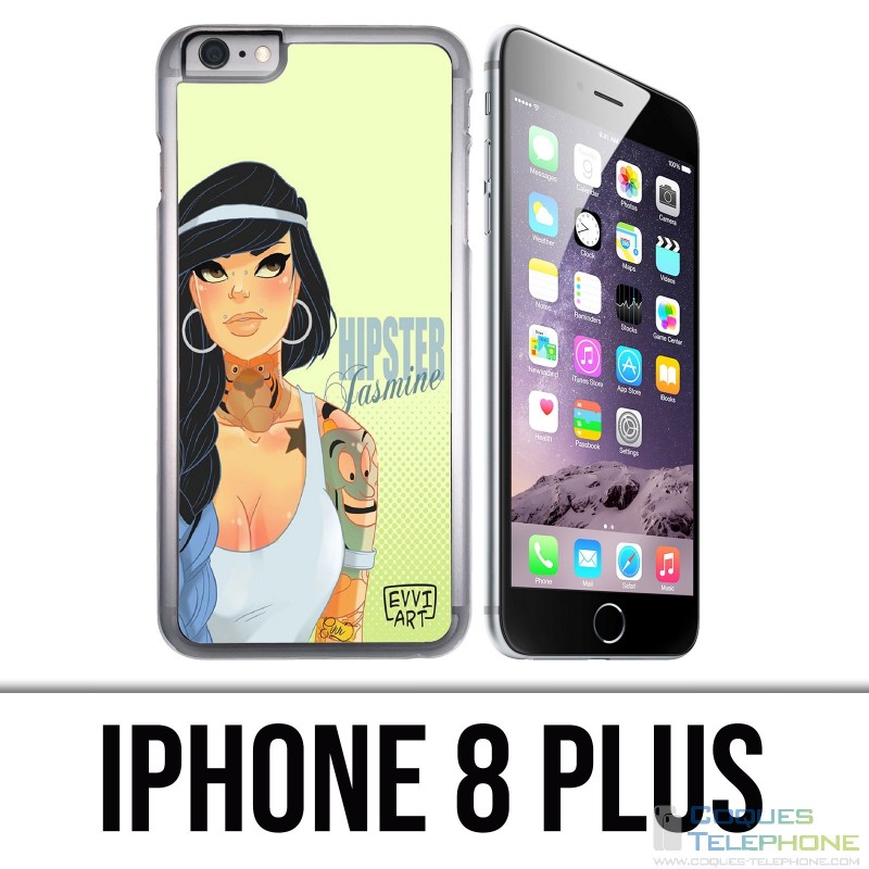 Coque iPhone 8 PLUS - Princesse Disney Jasmine Hipster