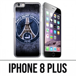 Coque iPhone 8 PLUS - PSG Logo Grunge
