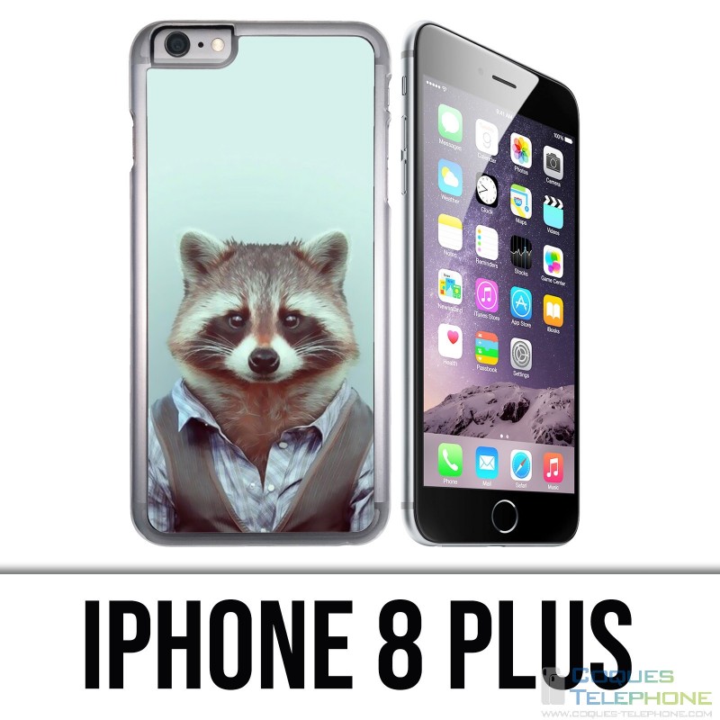 Funda para iPhone 8 Plus - Disfraz de mapache