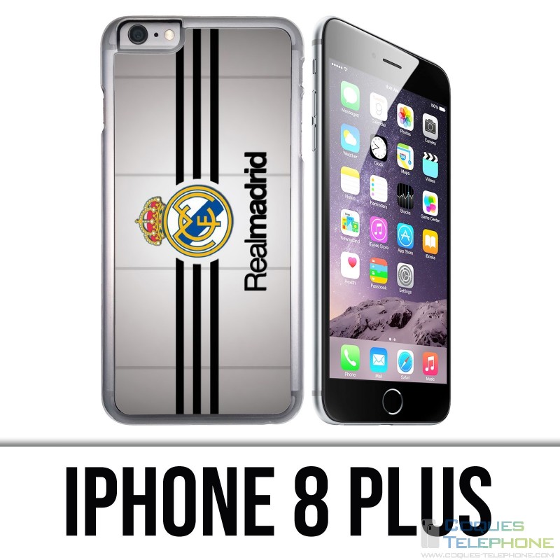 Coque iPhone 8 PLUS - Real Madrid Bandes