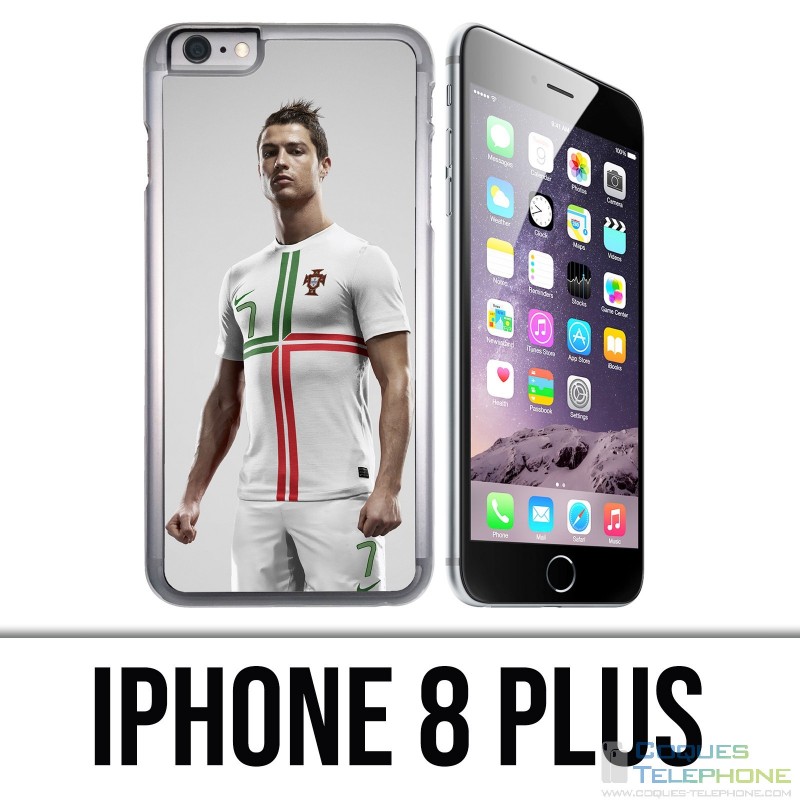 Coque iPhone 8 PLUS - Ronaldo Football Splash