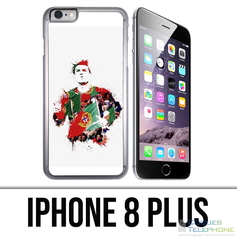 Custodia per iPhone 8 Plus - Ronaldo Lowpoly