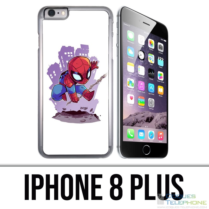 Custodia per iPhone 8 Plus - Cartoon Spiderman