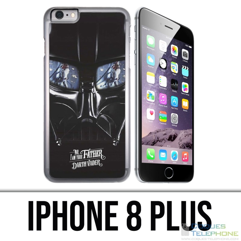 Custodia per iPhone 8 Plus - Star Wars Dark Vader Moustache