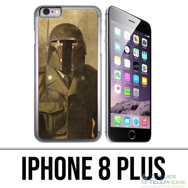Custodia per iPhone 8 Plus - Star Wars Vintage Boba Fett
