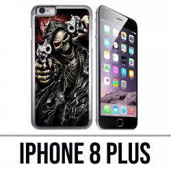 Coque iPhone 8 Plus - Tete Mort Pistolet