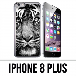 Funda iPhone 8 Plus - Tigre blanco y negro
