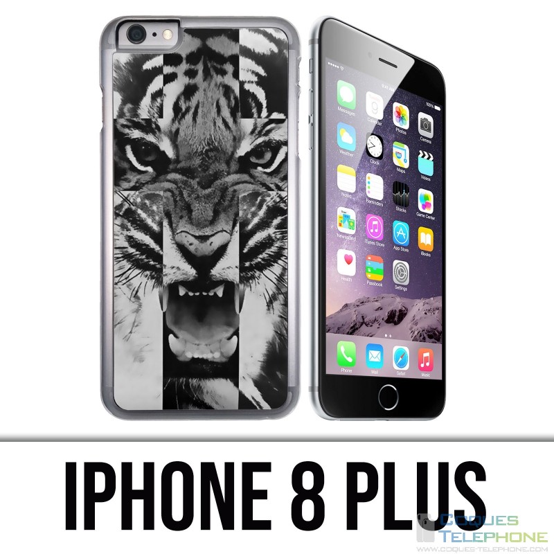 Coque iPhone 8 PLUS - Tigre Swag 1