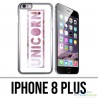 Custodia per iPhone 8 Plus - Unicorn Unicorn Flowers