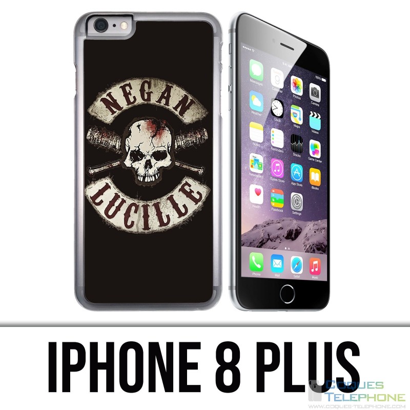 Coque iPhone 8 PLUS - Walking Dead Logo Negan Lucille