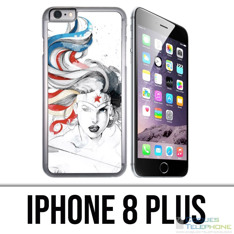 Coque iPhone 8 PLUS - Wonder Woman Art Design