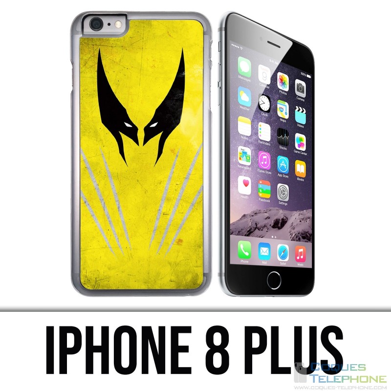 Coque iPhone 8 PLUS - Xmen Wolverine Art Design