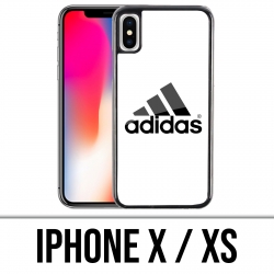 Custodia iPhone X / XS - Logo Adidas bianco