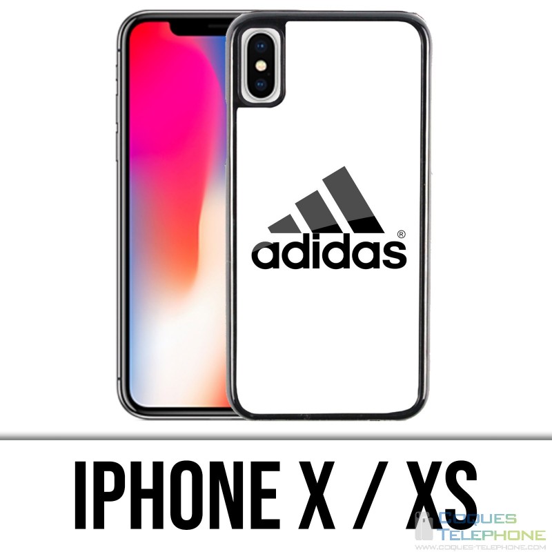 Custodia iPhone X / XS - Logo Adidas bianco