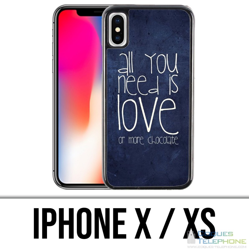 Coque iPhone X / XS - All You Need Is Chocolate