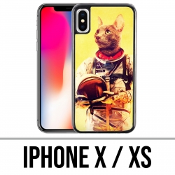 Coque iPhone X / XS - Animal Astronaute Chat