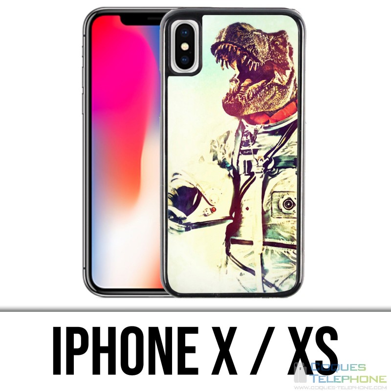 Coque iPhone X / XS - Animal Astronaute Dinosaure