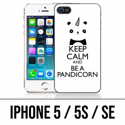 Custodia per iPhone 5 / 5S / SE - Mantieni la calma Pandicorn Panda Unicorn